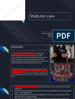 Statute Law Explained