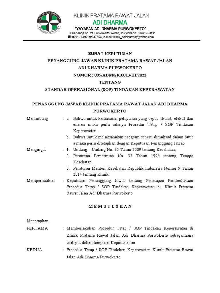 SK Tindakan Keperawatan KPAD PDF