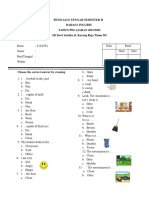 Penilaian Tengah Semester Ii Bahasa Inggris TAHUN PELAJARAN 2021/2022 SD Dewi Sartika Jl. Karang Rejo Timur III