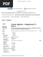 Linear Algebra - Assignment 2 - : Unit 4 - Week 2