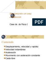 Clase II - Movimiento en Una Dimension