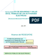 05.reglamento de Seguridad y Salud en El Trabajo de Las Actividades Electricas RESESATAE - Ing. Miguel Benites