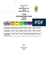 1 Quarter Grade 5 Module Distribution Schedule: Division of Cagayan de Oro City Indahag Elementary School