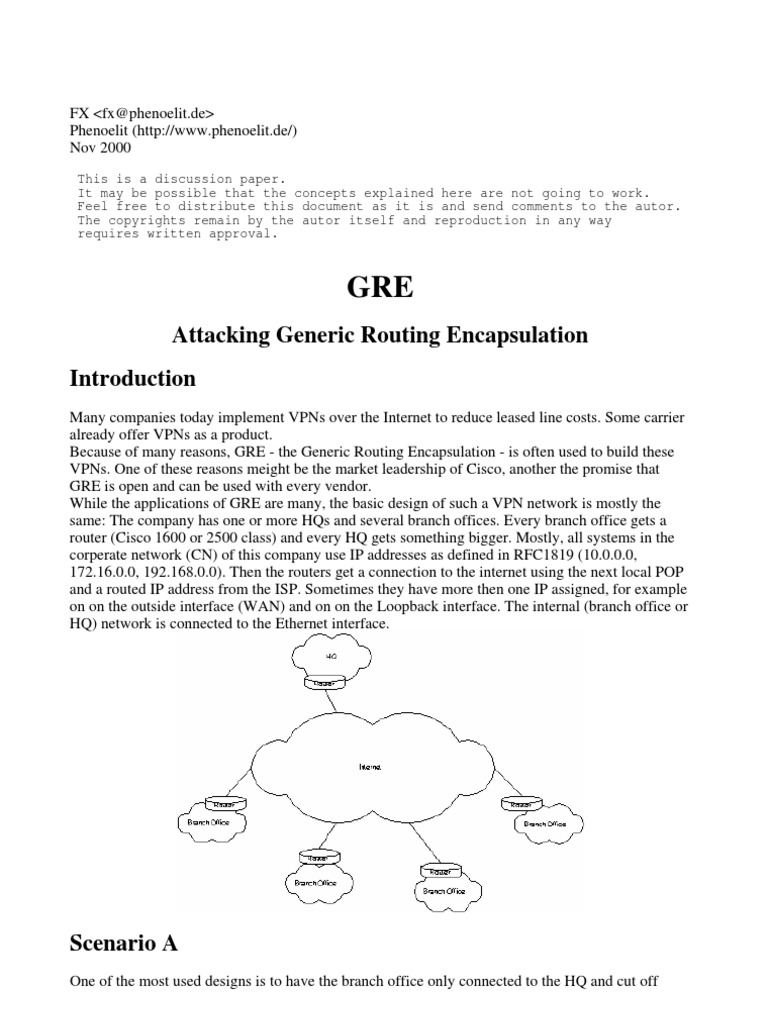 Attacking Generic Routing Encapsulation | PDF | Router (Computing ...