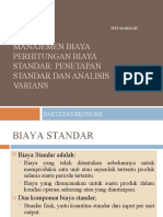 Perhitungan Biaya Standar