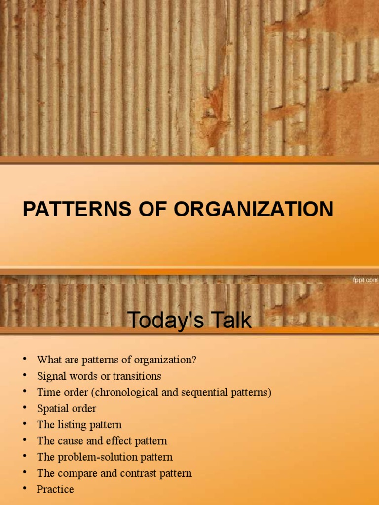 Understanding Patterns of Organization | PDF | Causality | Sequence
