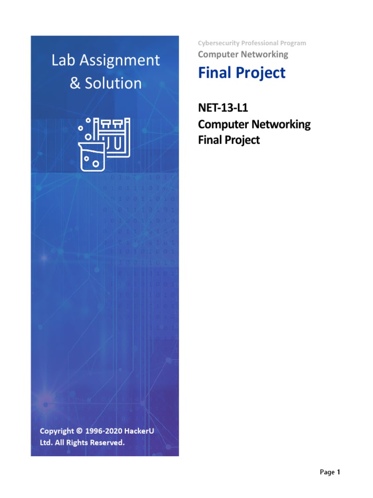 NET-13-L1 Computer Networking Final Project | PDF