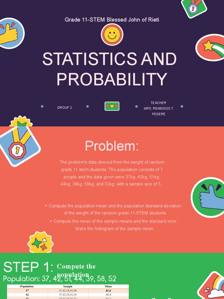 Grade 11-STEM Blessed John of Rieti: Statistics and Probability | PDF ...