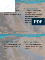 Comparison Between API-1104 21st Ed & 22nd Ed