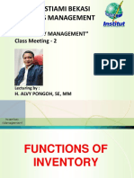 Institut Stiami Bekasi Logistics Management: "Inventory Management" Class Meeting - 2
