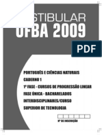 Caderno1 - Português e Ciências Naturais UFBA 2009