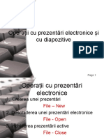 Operatii Cu Prezentari Electronice Si Cu Diapozitive