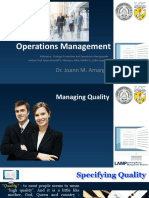 Operations Management: Dr. Joann M. Amargo