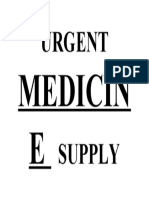 Urgent Medicine Supply