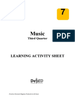 Music: Learning Activity Sheet