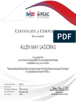 Certificate JHF200388 190485