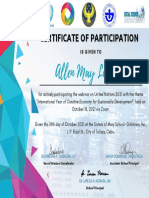 Allen May Lagoras: Certificate of Participation