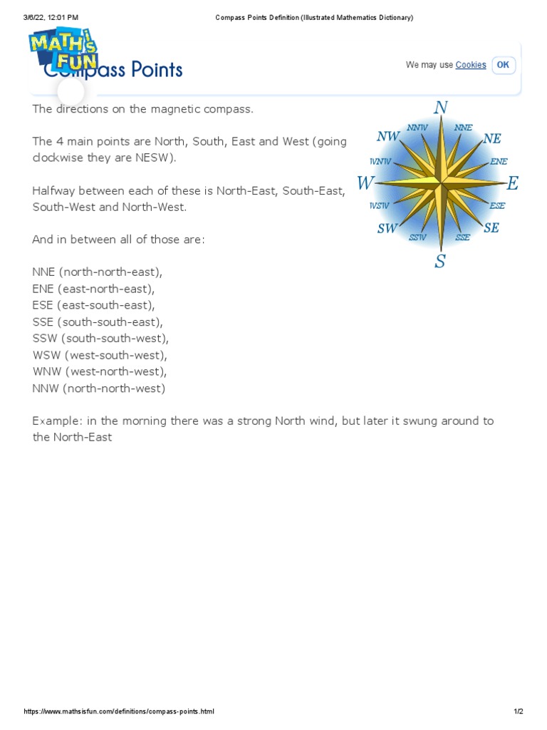 Compass Points Definition (Illustrated Mathematics Dictionary) PDF