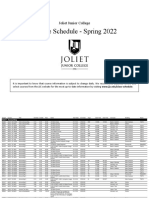 Printed Course Schedule Spring 2022 - 10.13.21