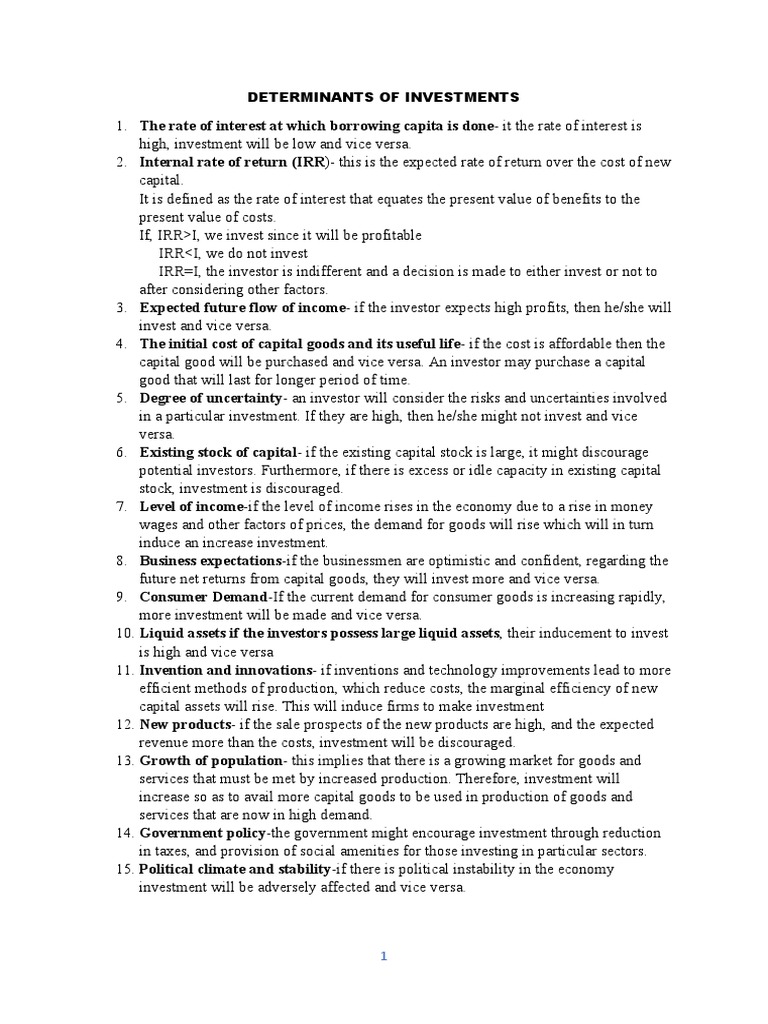 Investment, Multiplier and Accelerator PDF Aggregate Demand