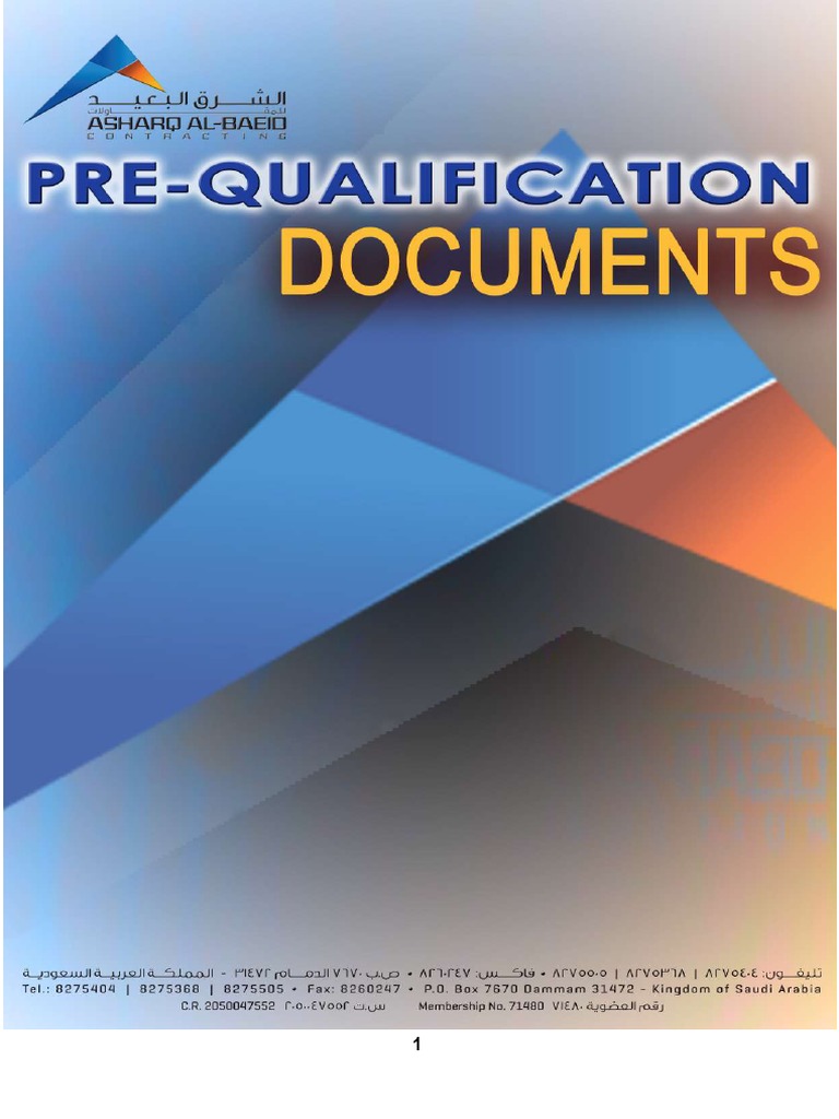Prequalification | PDF | Calibration | Specification (Technical Standard)