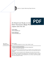 An Empirical Study On The New Keynesian Wage Phillips Curve: Japan and The US