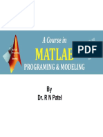 A Course in MATLAB Programing and Modeling
