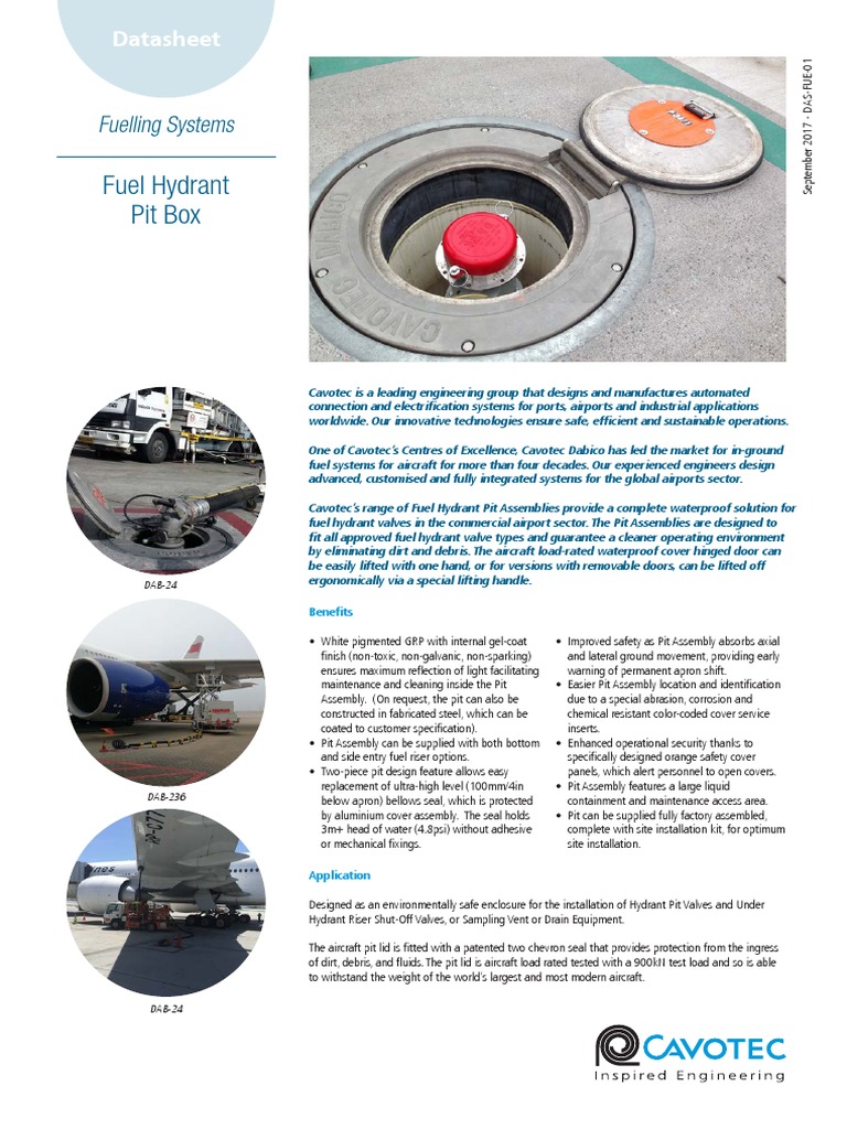 Fuel Hydrant Pit Solutions Overview | PDF | Pipe (Fluid Conveyance ...
