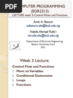 Computer Programming (EGR2313) : Amir A. Bature Nabila Ahmad Rufa'i