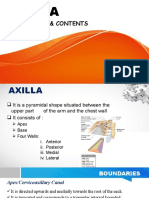 Boundaries & Contents: Axilla