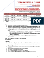 Datesheet - Special Examination - 2022 - 18 - 02 - 2022