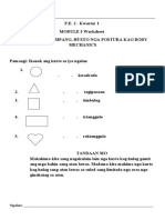 PE 2 - Module 1 4 Worksheets