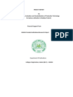 Project Report On Collection, Evaluation and Standardization of Production Technology For Quinoa Cultivation in Madhya Pradesh