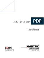 3050-RM Moisture Analyzer User Manual: Process Instruments