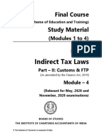 Indirect Tax Laws: Final Course Study Material
