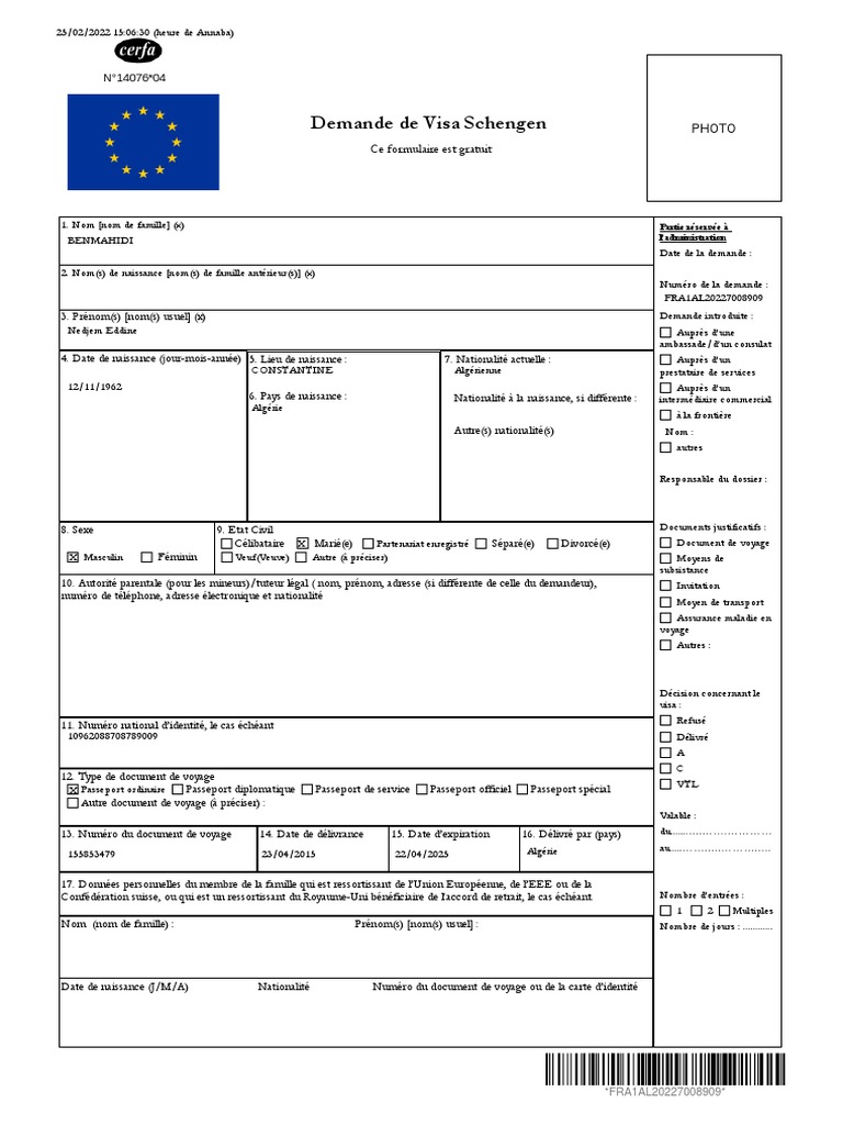 Référence Du Visa Saisir Le Code Du Pays Tunisie All Documents CS 1645902214257 | PDF | Visa (Document) | Passeport