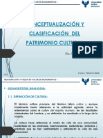 RESTAURACIÓN - Conceptualización y Clasificación Del Patrimonio Cultural