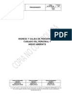 GTE-STR-PRO-004 INGRESO Y SALIDA DE PENSIONISTAS CUIDADO DEL PERSONAL Y MEDIO VER 01