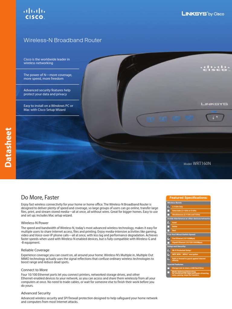Wireless-N Broadband Router: Cisco Is The Worldwide Leader in Wireless ...