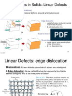 Imperfections in Solids: Linear Defects