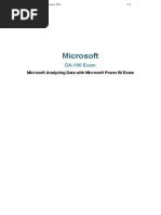 Microsoft: DA-100 Exam