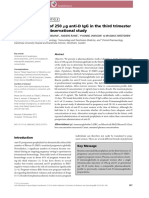 Pharmacokinetics of 250 G Anti D IgG in