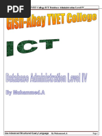 ICT ITS4!06!0811 Use Advanced Structural Query Language