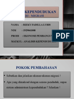 Analisis Kependudukan (PPT Migrasi)