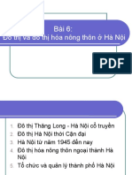 Bài 6.Đô Thị Và Đô Thị Hóa Nông Thôn ở Hà Nội