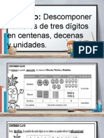 Descomponer número de 3 dígitos C, D y U clase 1 4°S