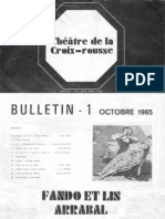 ARRABAL, Fernando • Fando et Lis. Théâtre de la Croix Rousse (Lyon). Bulletin 1 octobre 1965)