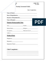 Patients Demographic Data: Nursing Assessment Guide