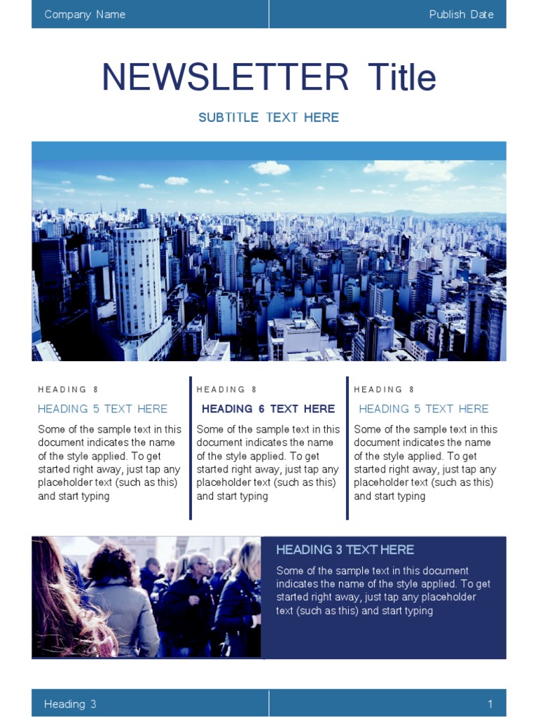 Newsletter Title and Subtitle Guide | PDF | Tablet Computer | Websites