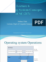 Subhan Ullah Lecturer, Deptt of Computer Sciences, CUSIT: 1 Operating System Concepts (CSC-217) - Week 2, Lecture 3